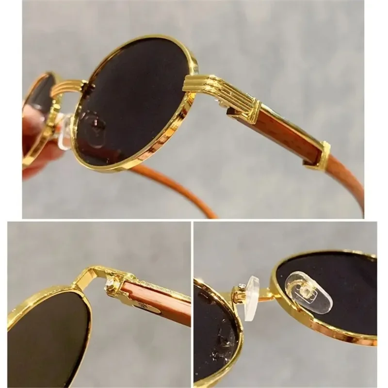 Fashion Small Frame Vintage Round Sunglasses Luxury Trendy UV400 Shades Classic Oval Sun Glasses for Women & Men view 6