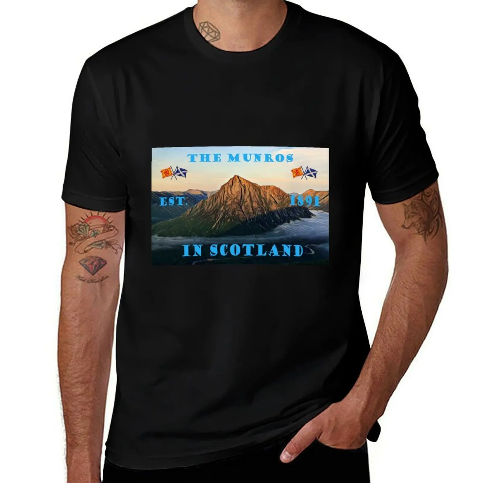 

The Munros, Est 1891, In Scotland T-Shirt Casual Loose Short Sleeve Tee for Men