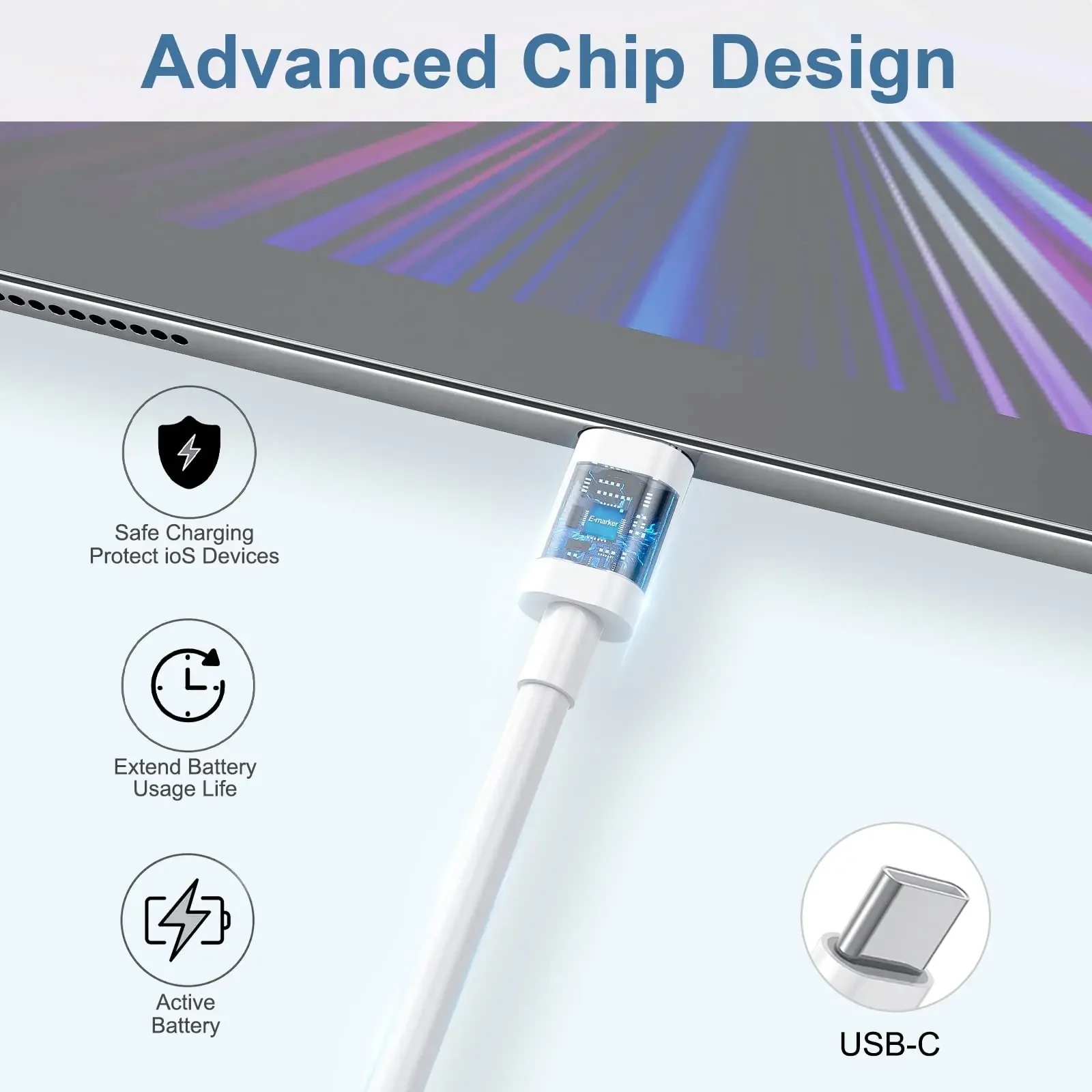 Type USB C to C Fast Charging Cable 1M/3FT 2M/6FT and 3M/10FT for Android Smart Phone IPhone 15 16 and Tablet PC