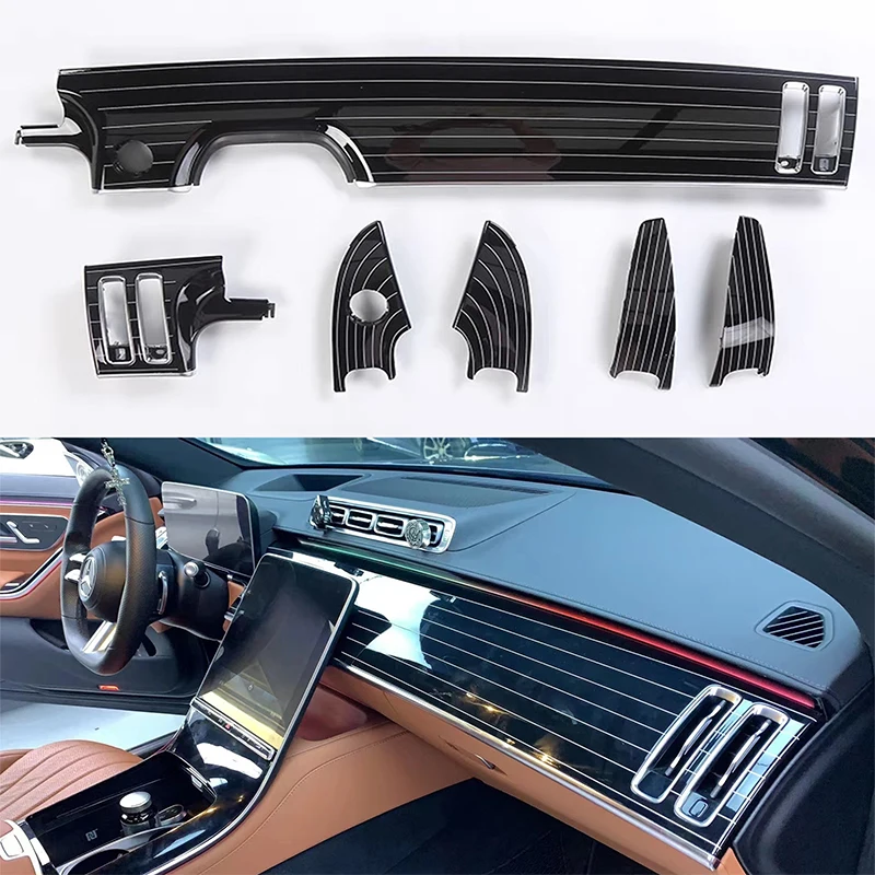 Fit for Benz S400L S450L Maybach S480 2021-2022 High Quality Modified Original Piano Wood Paint Trim Interior Accessories