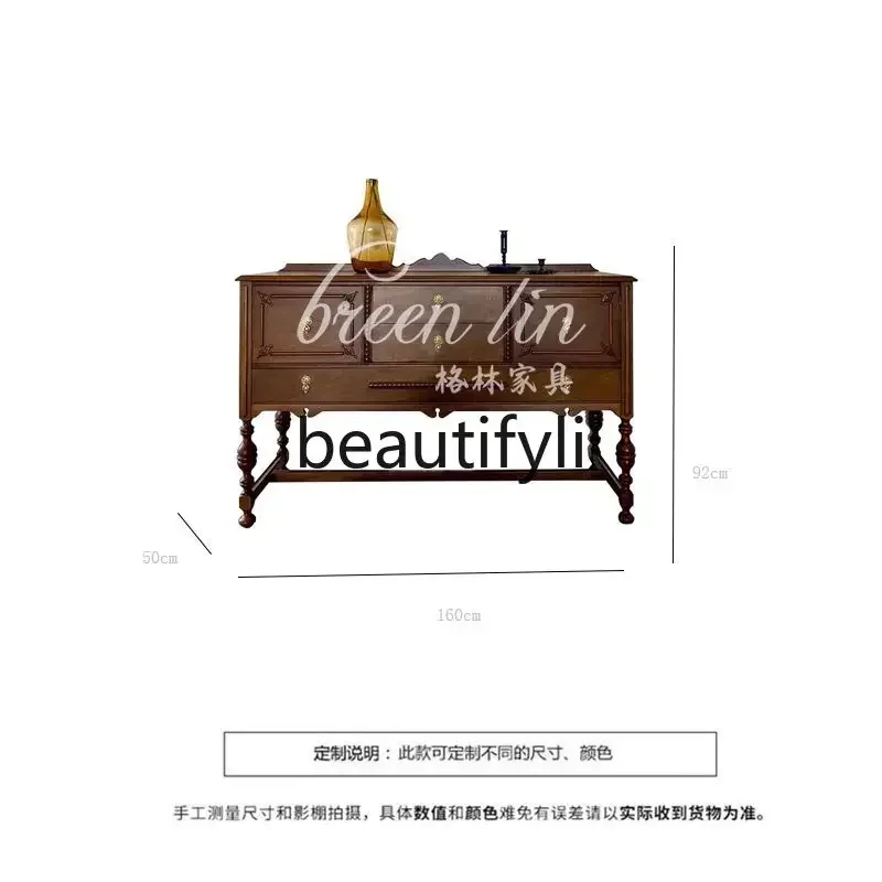 Y183ff French entrance cabinet, retro locker, simple storage, living room, decorative cabinet