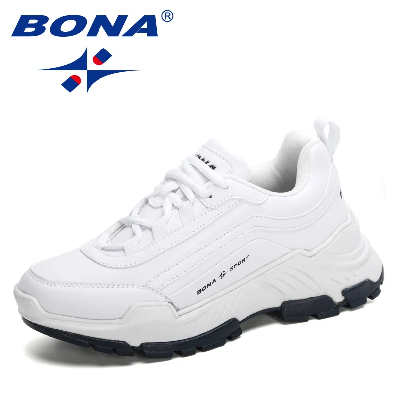 BONA 2023 New Designers Casual Sneakers Women Thick Sole Ladies Platform Walking Footwear Height Increasing Shoes Feminimo Comfy