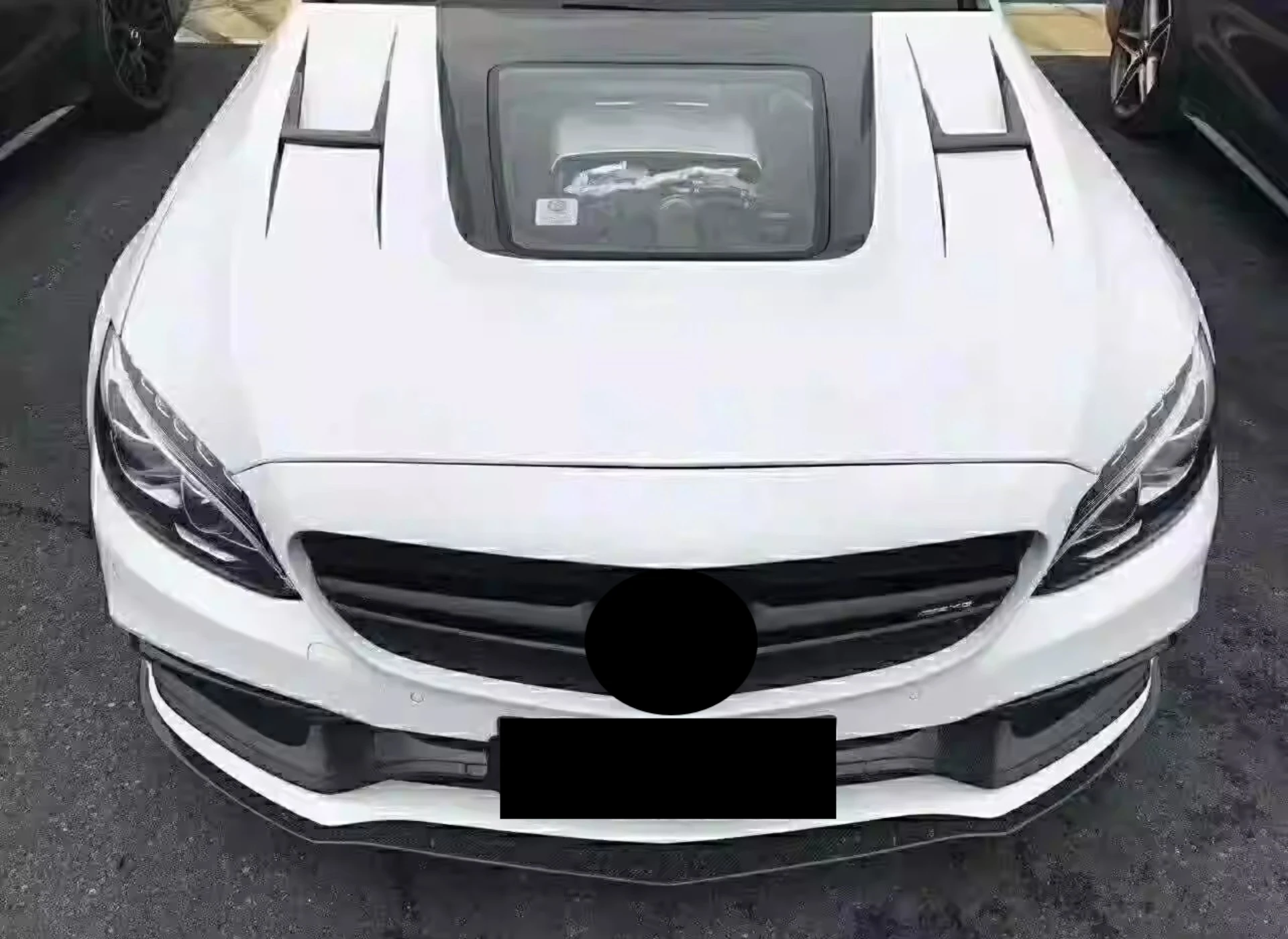 Body Kit Transparent Engine Cover Resin Hood for Mercedes Benz C Class W204 C63 CLA Modified Light Weight Bonnet Car Accessories