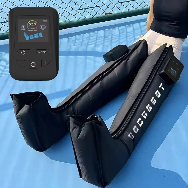 

4-камерный компрессионный воздушный массаж ног, восстановительные ботинки с рукавами, массажер для всего ног, система для спортсменов