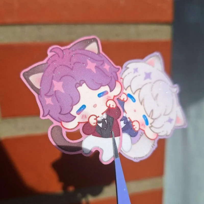 Love and Deepspace LADS Kitty Stickers Xavier Rafayel Zayne Sylus Caleb Waterproof Vinyl Decals Cosplay Accessorie Game Fan Gift