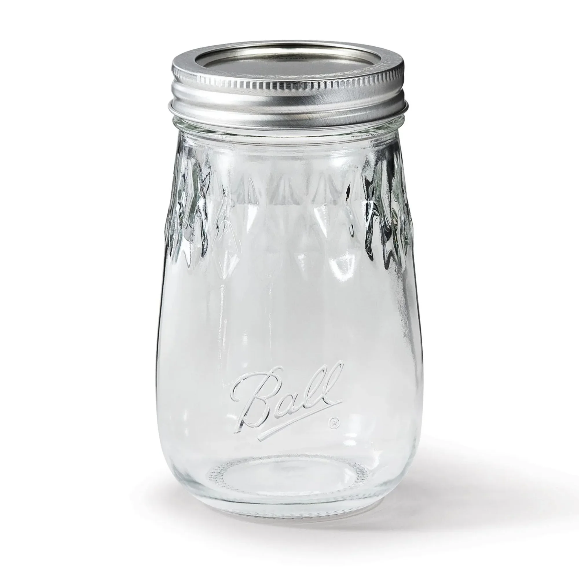 Tarro Mason cónico con boca regular bola 16 oz 4 paquete