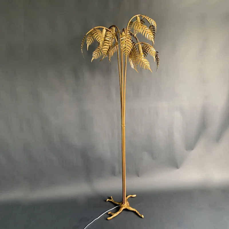 

American lamps retro wrought iron plant leaf floor lamp personalized floor lamp