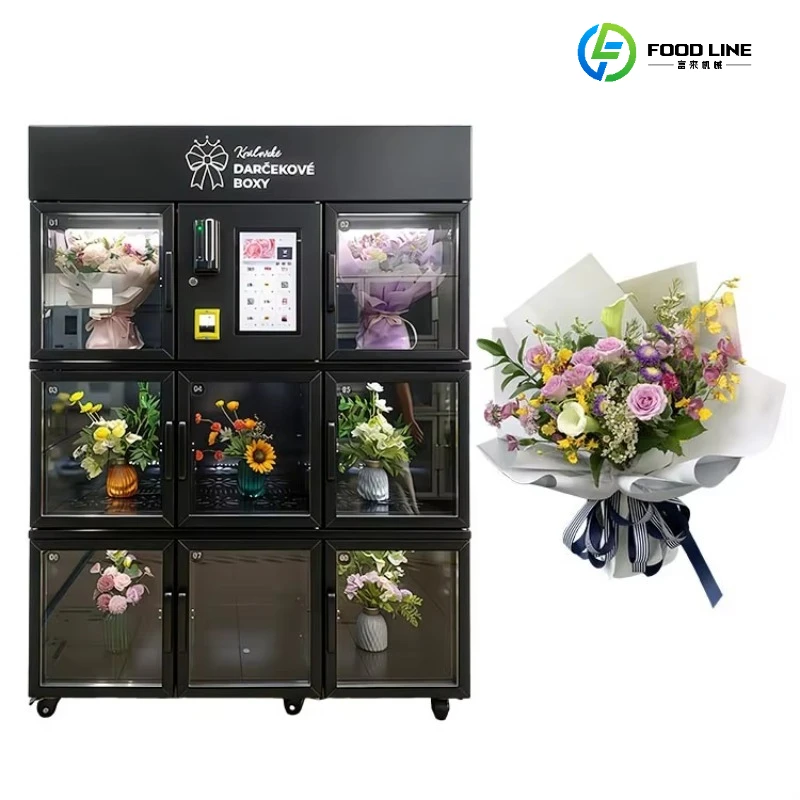 Intelligent 24-hour Cooling and Preservation Shopping Malls Unmanned Self-service Flower Vending Machines in Parks Customized