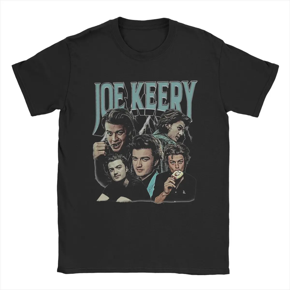 Joe Keery Men\'s T Shirt Funny Tee Shirt Short Sleeve Crewneck T-Shirts Pure Cotton Plus Size Tops