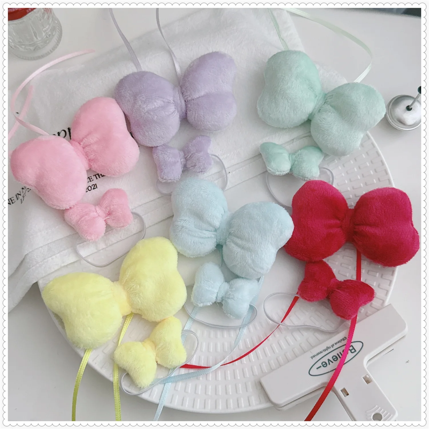 

Clothes For 4th Gen LABUBU 4.0, 10cm Pin For Love Series Bow-Decorated Cute Plush Accessories