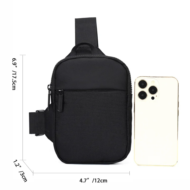 Japon erkek göğüs çanta moda küçük tuval omuz Crossbody çanta adam Mini bez sapan spor çapraz telefon erkek çanta