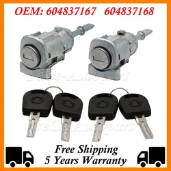604837167 604837168 Left Right Door Lock Barrel Cylinder For Vw Golf 4 Iv Mk4 Bora A6 Skoda Fabia Polo 1997-2009