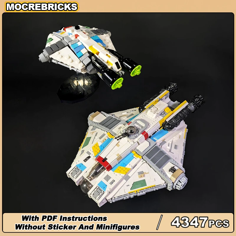 

MOC Space Series Starship The Ghost Corellian Cargo Plane Building Blocks Model Toys Technology Bricks Children's Puzzle Gifts