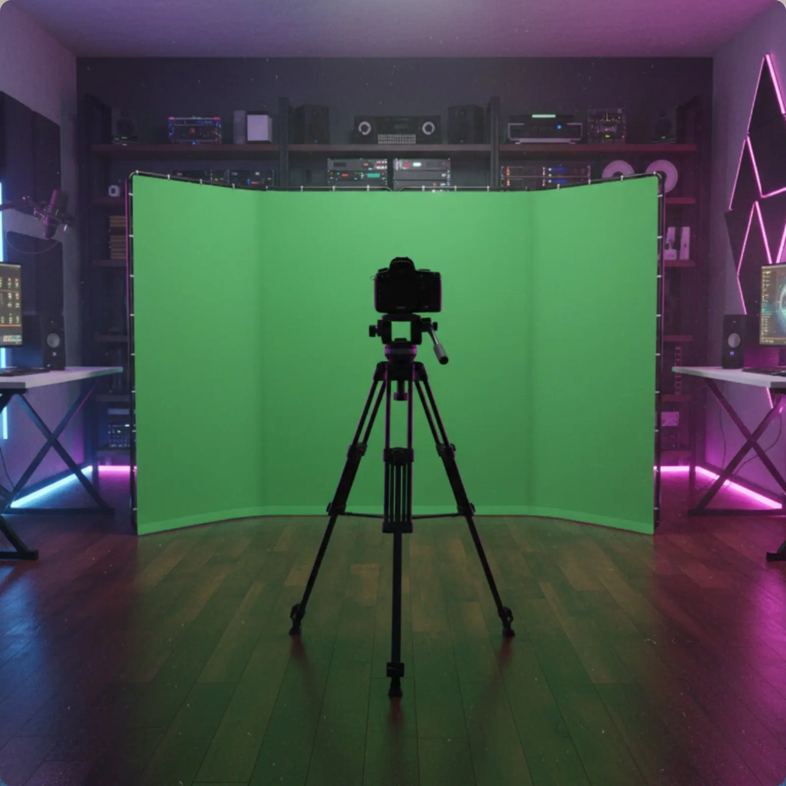 Grand fond vert pliable et réglable pour la photographie, idéal pour les créateurs de contenu