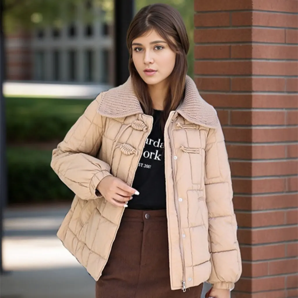 

Женская теплая куртка на хлопковой подкладке, короткая легкая зимняя модная верхняя одежда Mori Design Trade