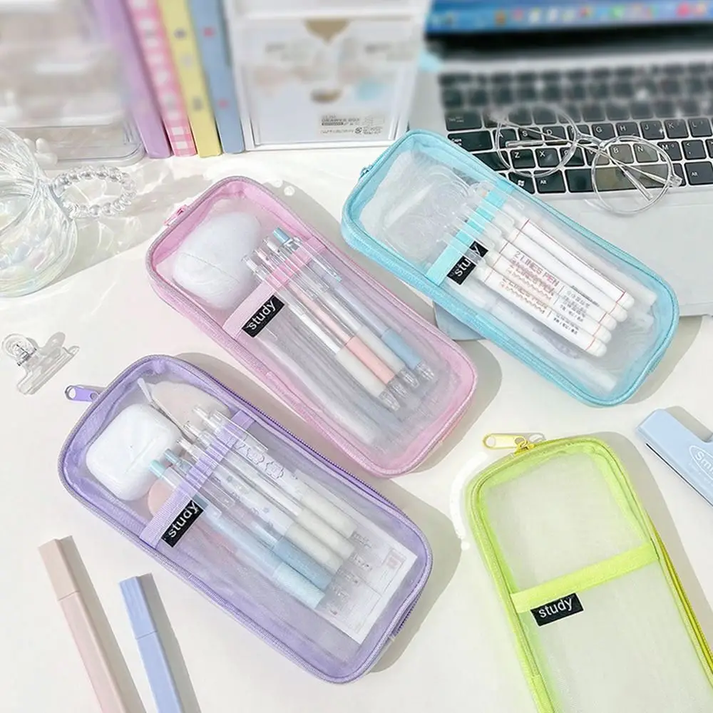 

Multi Functional Large Capacity Candy Color Wiping Stationery Bag Storage Bag Pen Bag Pencil Case