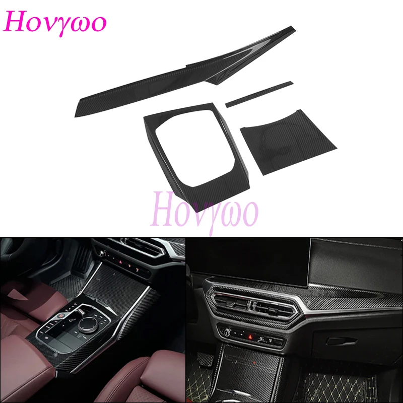 

LHD Real Carbon Interior Trim For BMW 3 G20 LCI 2023up Car Center Console Dashboard Cover Side Gear Shift Panel