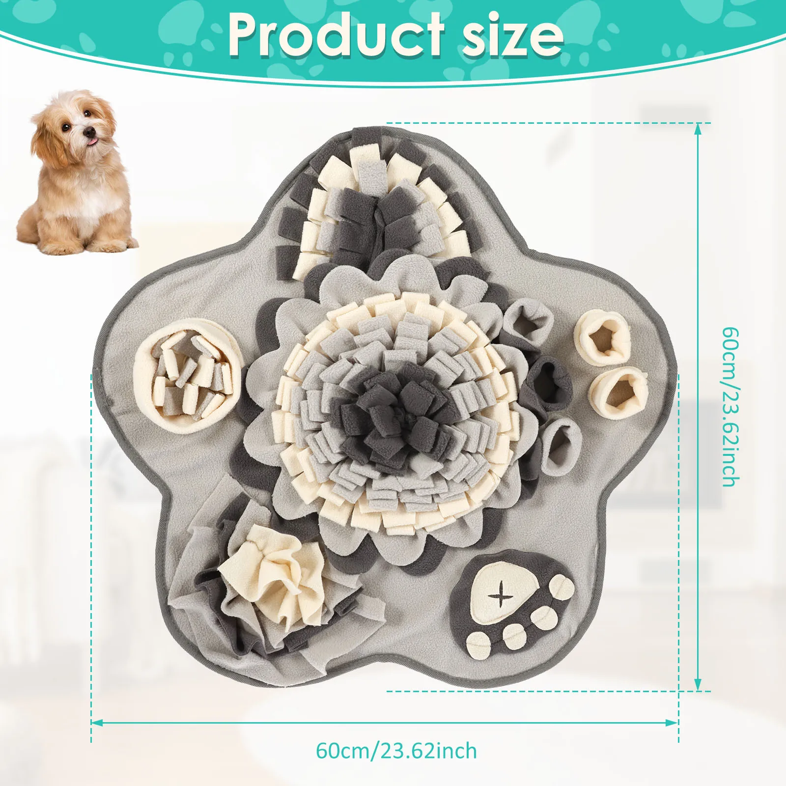 Dog Snuffle Mat Pet Toys Interactive Training Sniff Natural Feeding Mat Squeaker Dog Treat Relieve Pressure Snuffle Toys
