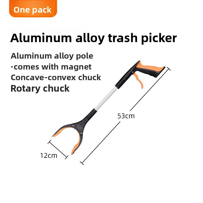 Faltbarer Müllgreifer 80cm aus Aluminiumlegierung, Greifzange für Senioren und Kinder, Müllsammler-Werkzeug – Detail 4