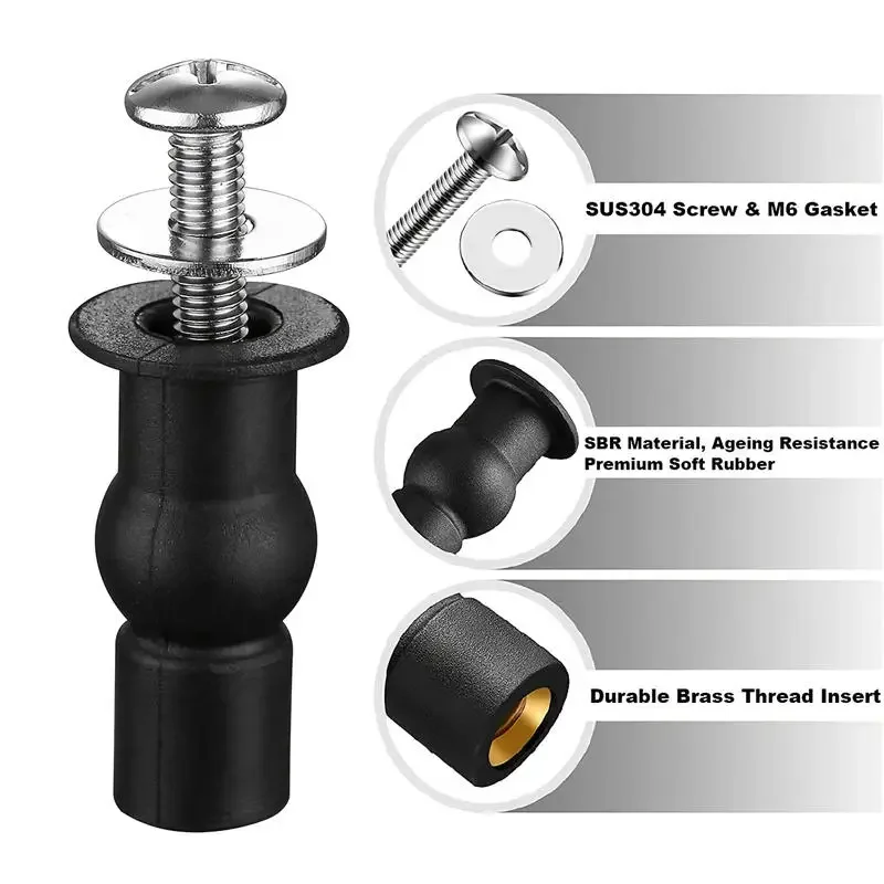 2pcs/4pcs Toilet Seat Top Expansion Plug Fixed Seat Expansion Screw Toilet Fixing Bolt Set Bathroom Accessories
