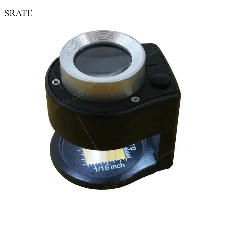 

Portable 20X Magnifier Loupe Full Metal Black Money Detecting Lamp Scale Measurement With LED And UV Magnifying Glass With Light