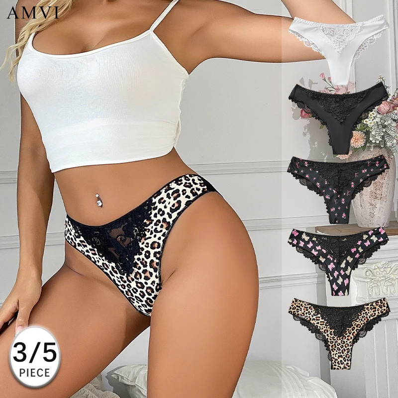 

3/5 шт., сексуальное женское нижнее белье с леопардовым принтом, крутые удобные трусики премиум-класса, стильное нижнее белье, дышащие мягкие женские трусы