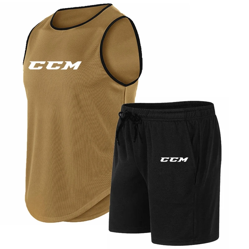 CCM Sports suit men\'s summer sleeveless quick drying running clothes basketball football summer training fitness clothes morning