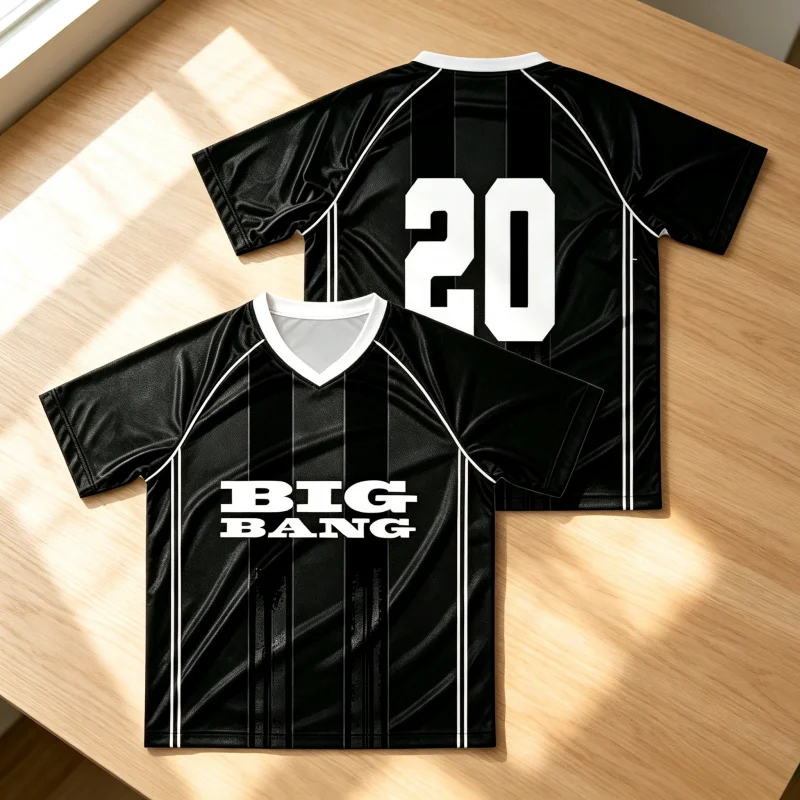 2026 Neues Unisex BIG BANG XX_COSMOS 20. Jubiläumsthema Fußball-Style Trikot Y2K Streetwear Fan-Tour Merch Lässiges Sport-Oberteil