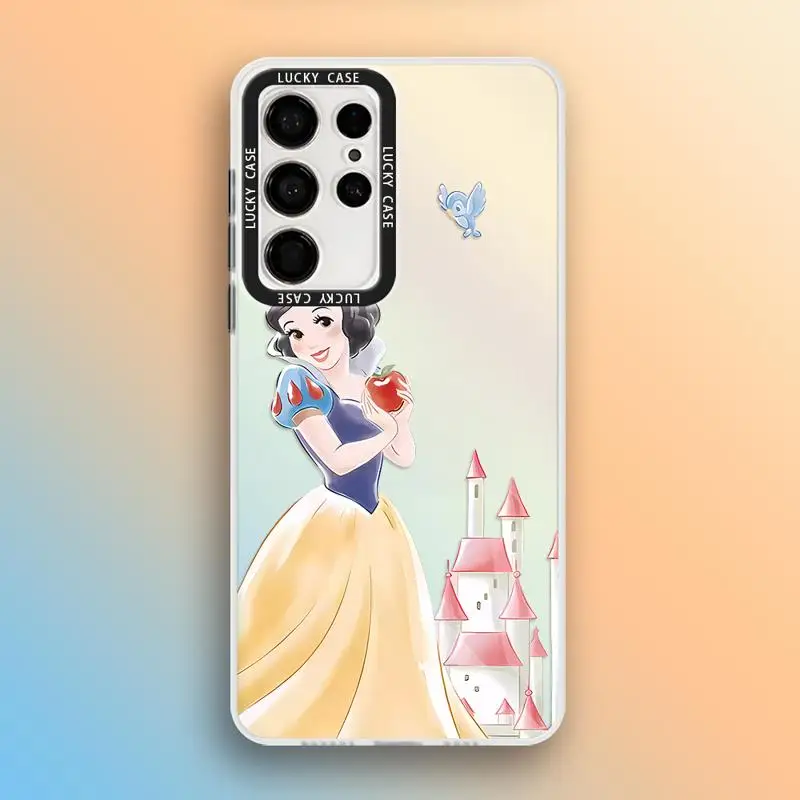 Snow White Rapunzel Belle Aurora Phone Case for Samsung Galaxy S24 S23 Ultra S22 Plus S21 S20 FE A50 Iridescent Laser Funda