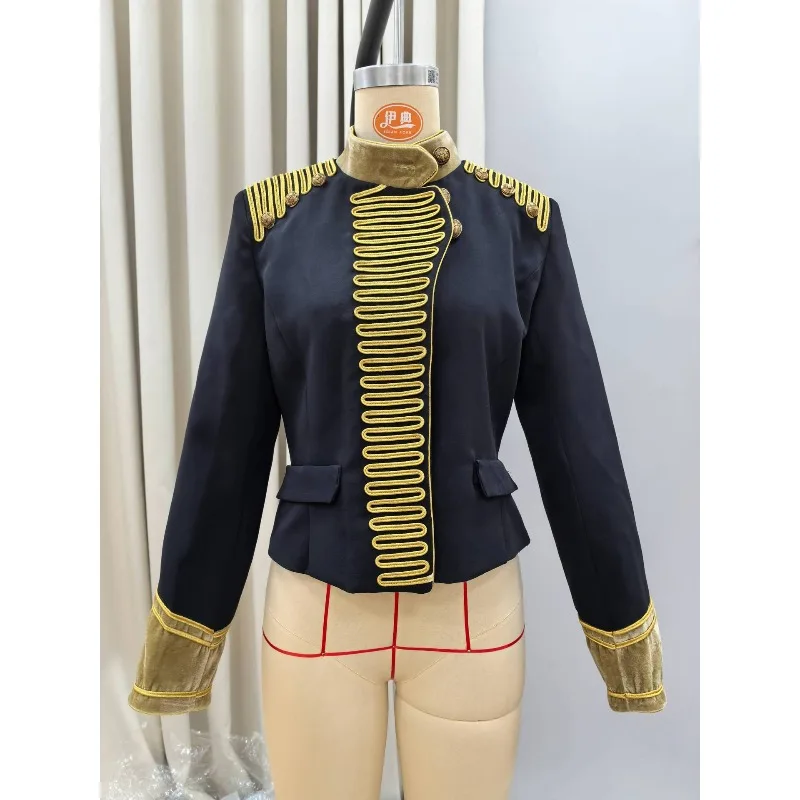 Fashion Commuter Stand-up Collar Long-sleeved Short Jacket Jacket Women's Spring Top Exquisite Simple Casual Trend Personality