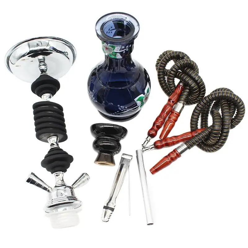 

Arabian Shisha Hookah Full Set Bar Double Pipe Hookah Bottle Shisha Glass Water Pipe For Home Bar Party Use