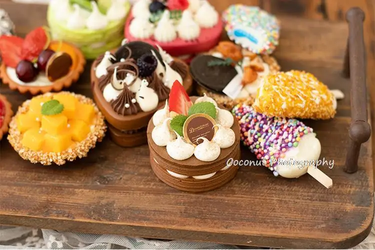 Kue Simulasi Makanan Penutup Dekorasi Pesta Adegan Alat Peraga Studio Penembakan Bayi Baru Lahir