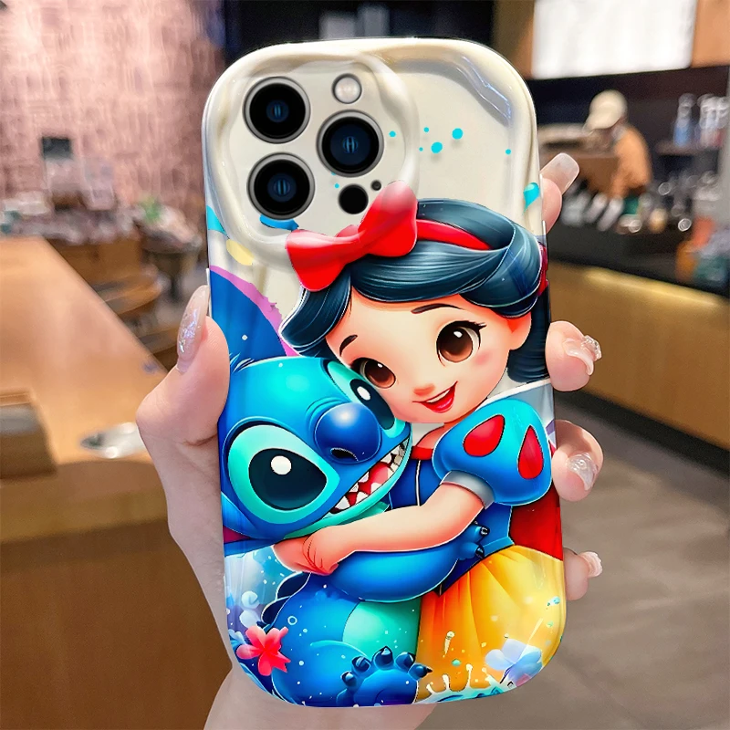 سنو وايت ارييل حافظة لهاتف آيفون 16 15 14 برو ماكس 13 12 Mini 11 XS X XR 8 7 Plus SE 2022 2020 سيليكون غطاء مقاوم للصدمات Funda