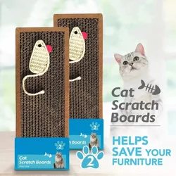 Cat Toys Pet Cat Scratching Board Corrugated Cardboard Pad Grinding Nails Interactive Protecting Furniture Cats Scratcher Toy