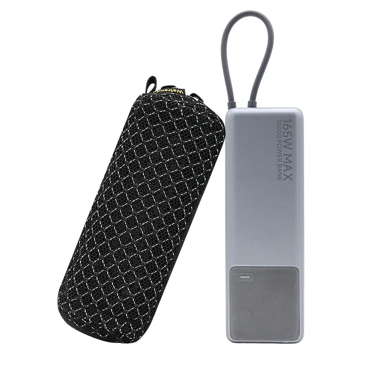 Carrying Case for Xiaomi PB1165MI Power Bank 10000mAh 165W with Carabiner Breathable Fabric Dual Zipper Portable Pouch
