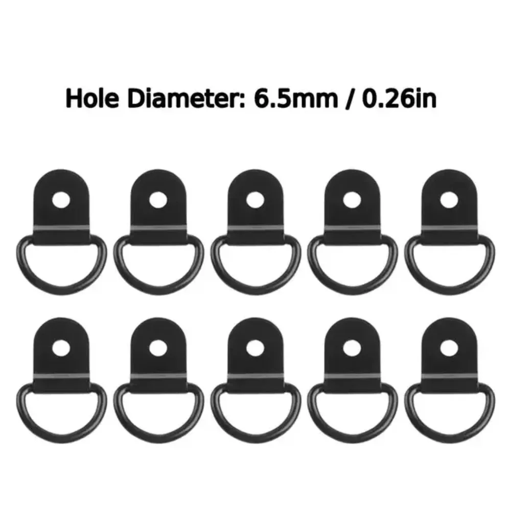 10PCS D Ring Tie Down Anchors Heavy Duty Lashing Ring for Car Boat Trailer Cargo Van RV Pegboard Accessories Hooks for Hanging