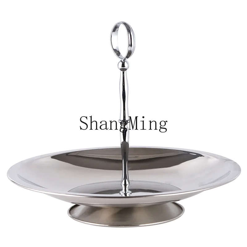

DSA light luxury metal fruit plate living room household candy plate cake tray snack ornament rack model room jewelry