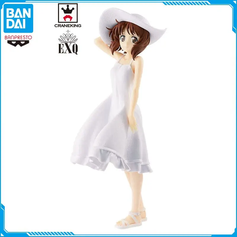 Original Bandai  EXQ GIRLS Und PANZER Nishizumi Miho Dress Ver.Anime Action Figure Model Collection Ornaments Boy Toy Gift