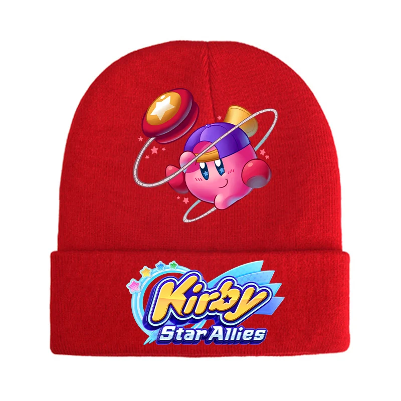 Star Kirbys Kid Knitted Hat Game Cartoon Girl Beanie Outdoor Casual Warm Fashion Hundred Take Knitted Cap Anime Child Adult Gift