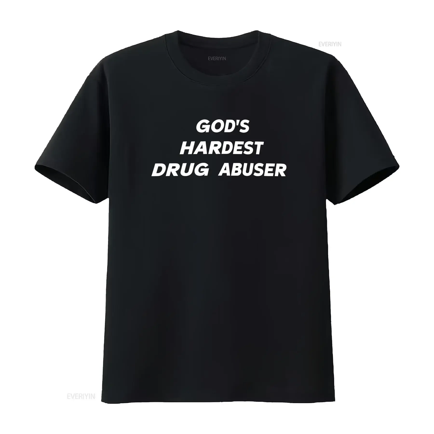 God's Hardest Drug Abuser Funny T Shirt Meme Cursed Viral Offensive Ugly  vintage Washed Stretched Soft Comfortable Casual