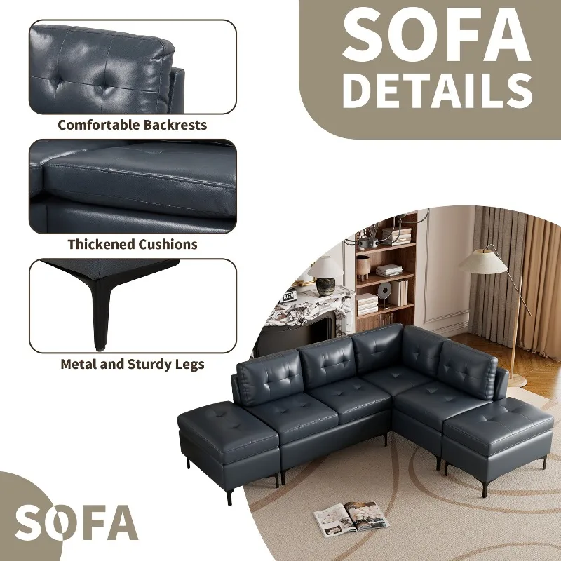 Leather Art Sofa Sofa Living Room Small Apartment Simple Now Office Business Reception Clothing Store 3