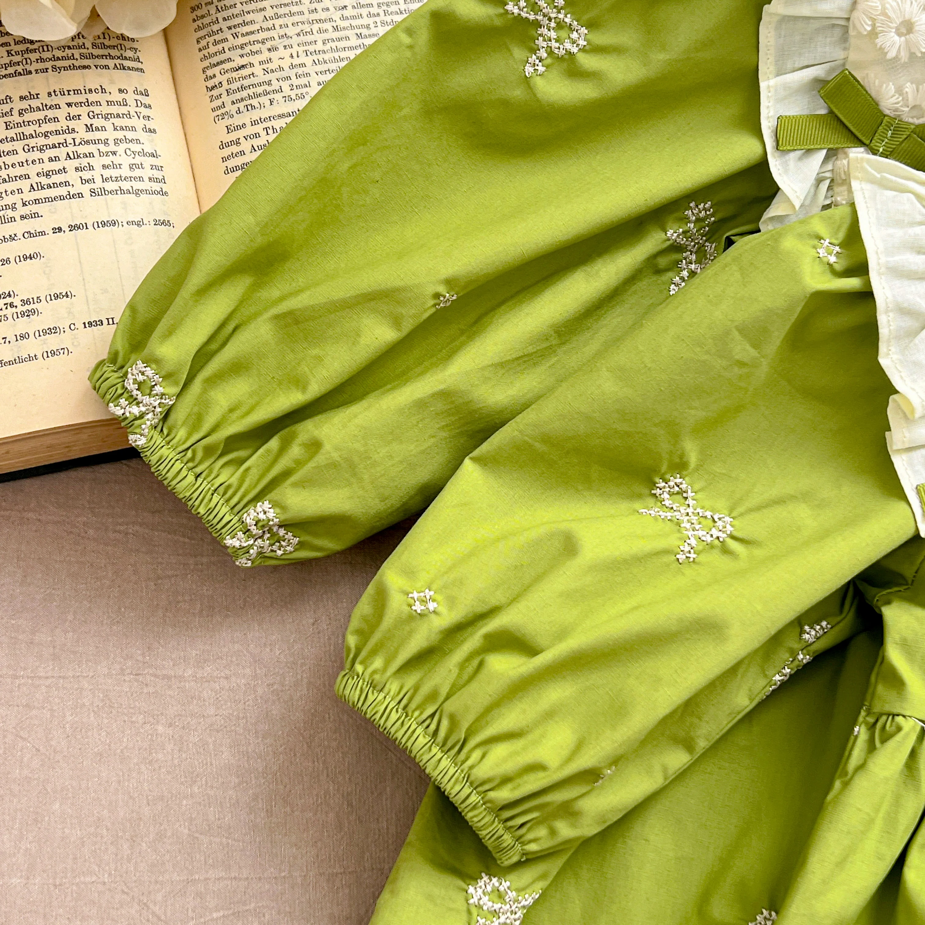 Schwestern Kleidung Säuglings Baby Mädchen Spitze Kragen Kleid Strampler Kinder Baby Mädchen Gestickte Bogen Prinzessin Kleid Familie Kleidung Strampler – Detail 16