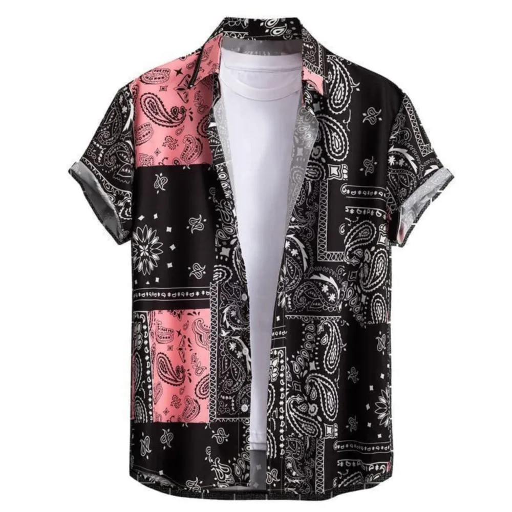 New 2026 Men's Shirts Short Sleeves Round Neck T Shirt Tees Printed Fashion Top Simple Style All-match Comfortable Casual Trendy
