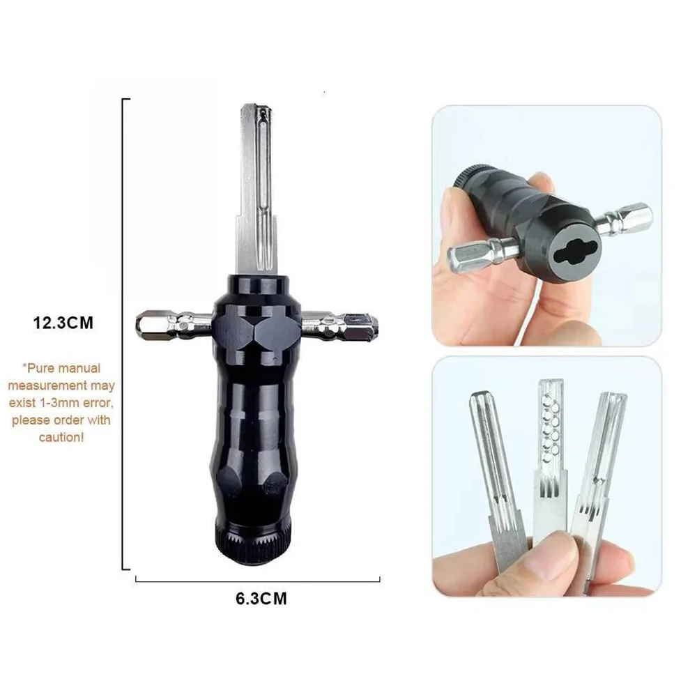 9-In-1 Tubular & Dimple Lock Picks Kits (Ab/Caba) For Residential Door Locks Vending Machines Lockpick Kit With Free Foil Strips