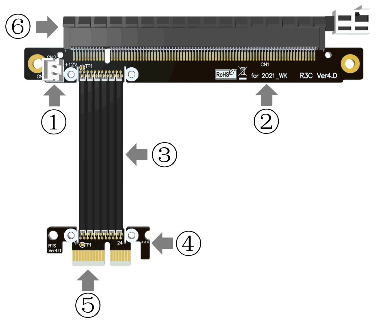 2021 Новый Удлинительный кабель для видеокарты без USB PCIe4.0x16 до x1 A карта N полная скорость Совместимость с ADT