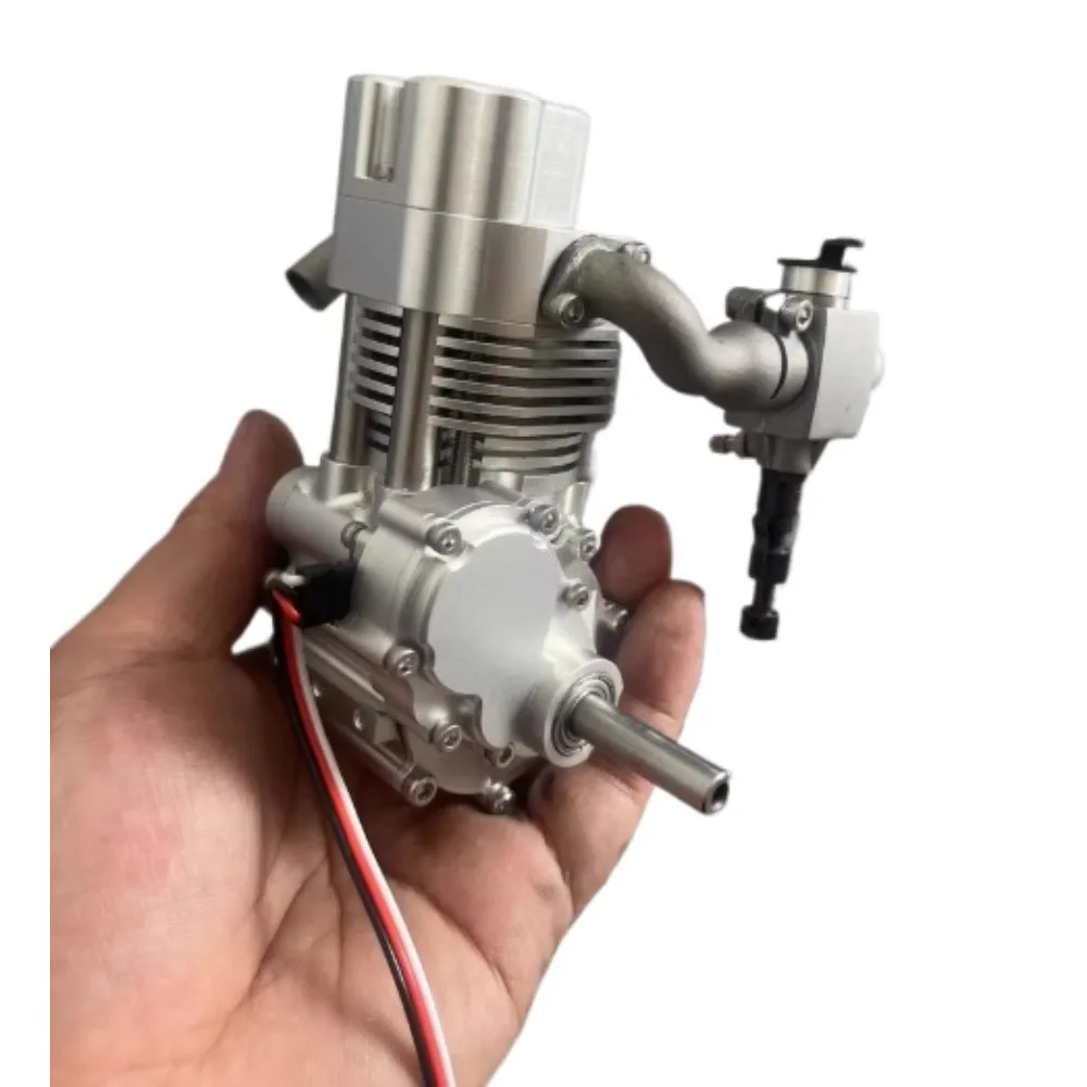 GS Micro Four Stroke 8cc Hybrid Internal Combustion Engine Model Single Lever Pushrod Engine Model Aircraft Metal Engine Model