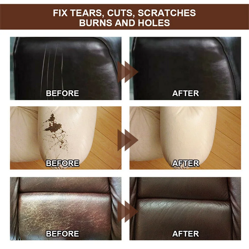 Scratch Crack Leather Repair Paste Neutral Color Scheme Leather Repair Gel for Furniture Sofa Purse Car Seat Couch