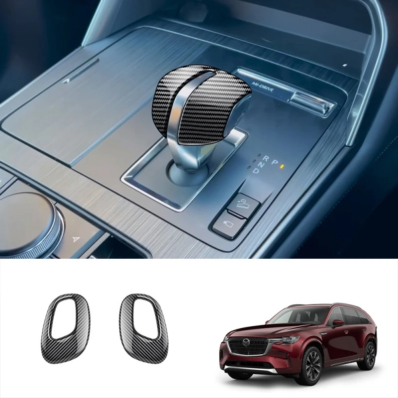 Für Mazda CX-60 CX 60 CX-80 CX80 CX-90 2022 2023 2024 2025 ABS Auto Schaltknauf Abdeckung Zierleiste Aufkleber Zubehör – Detail 16