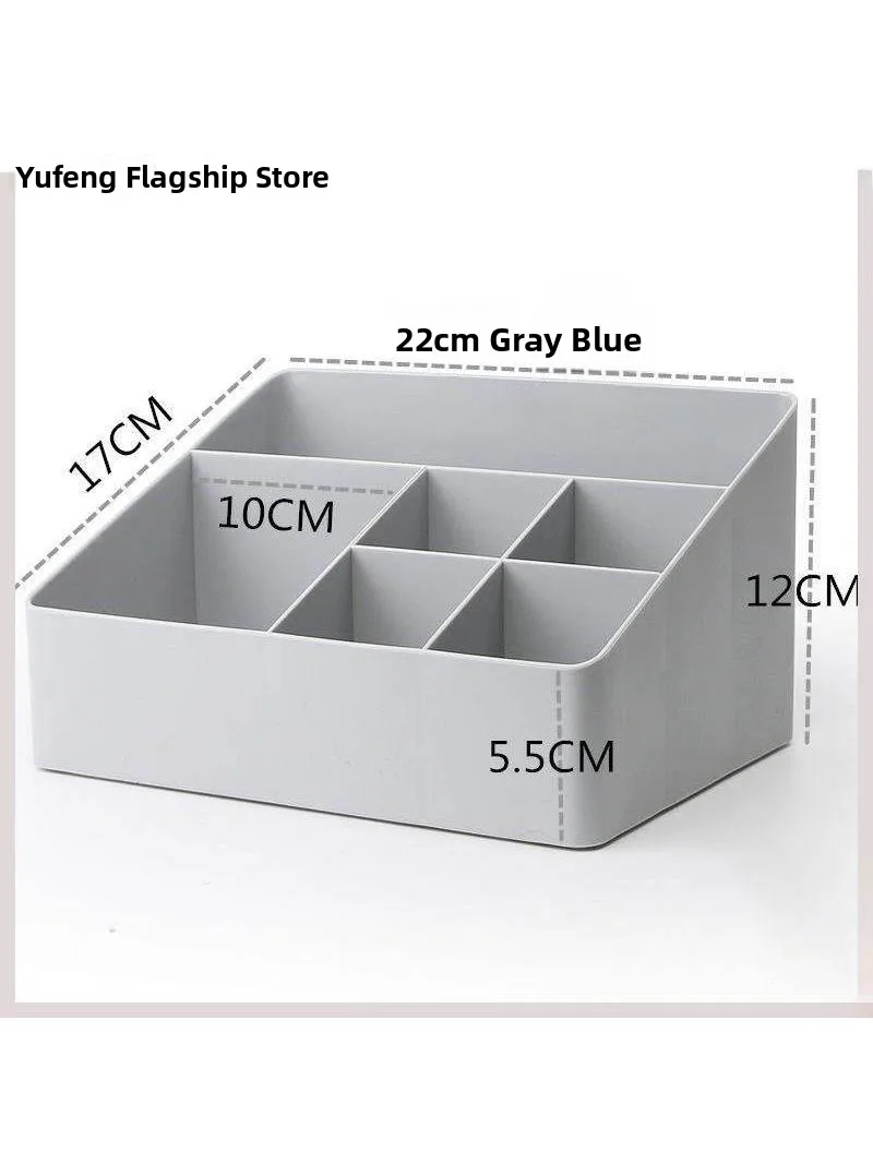 

Living Room Multi-id Organizer Box Remote Control Cosmetic Storage Tray Desktop Cosmetic Box Plastic Material Divided Cover