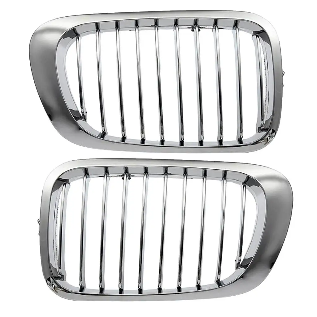 Ultra Light Auto Front Grille Chrome Mesh Replacement Car Hood Grill ABS for Compatible for bmw Models